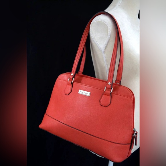 Kenneth Cole Shoulder Bag Out pocket/security pocket ORANGE EXCELLENT CONDITION - Picture 1 of 5